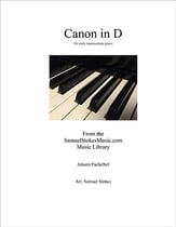 Pachelbel's Canon in D piano sheet music cover